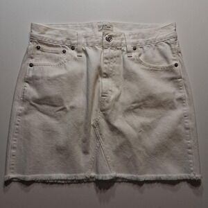 Women's J. Crew white denim mini skirt  Size 27P